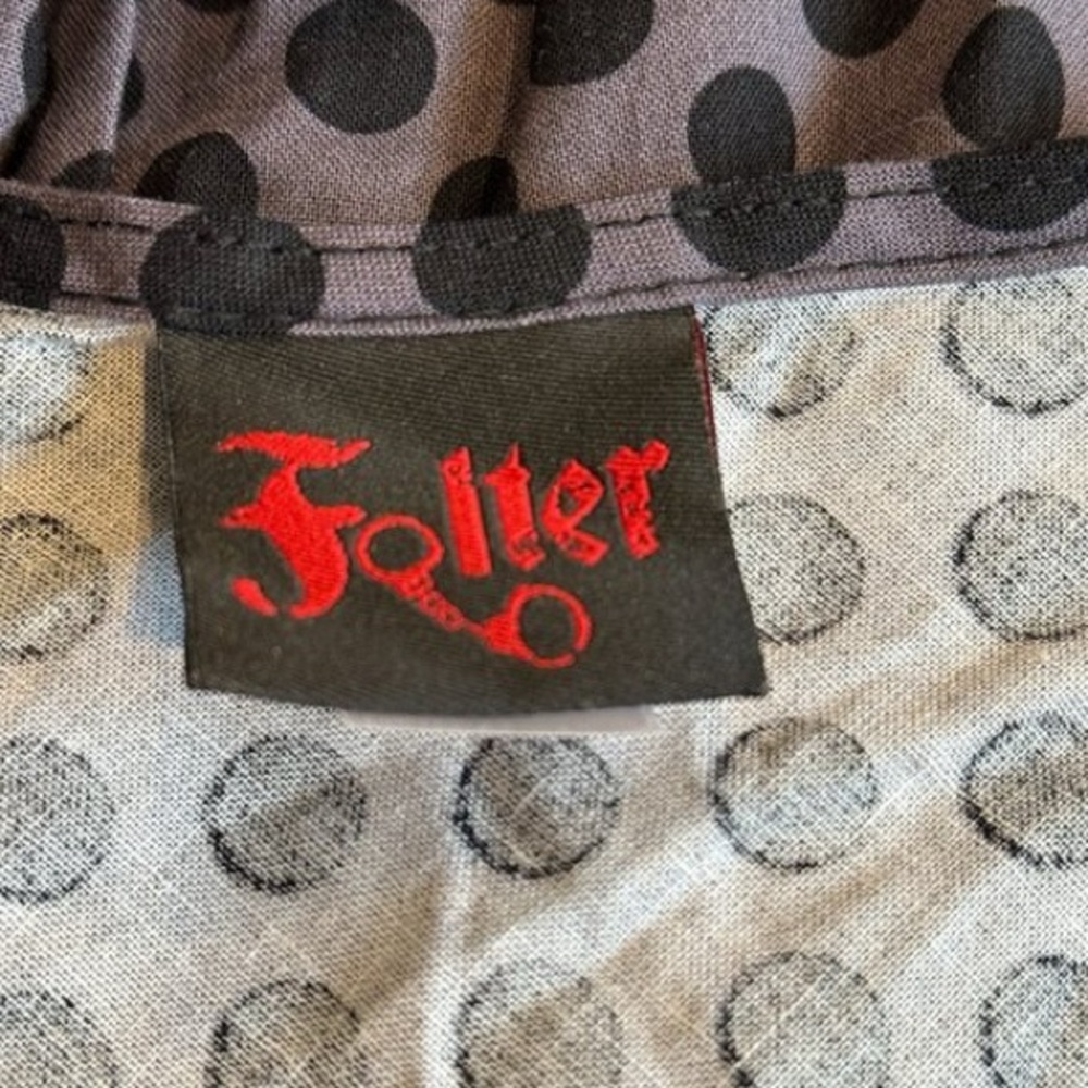 Folter,Polka-Dot Cotton Fit & Flare Dress Retro Swing, Made USA,EUC, Size M - Picture 3 of 11